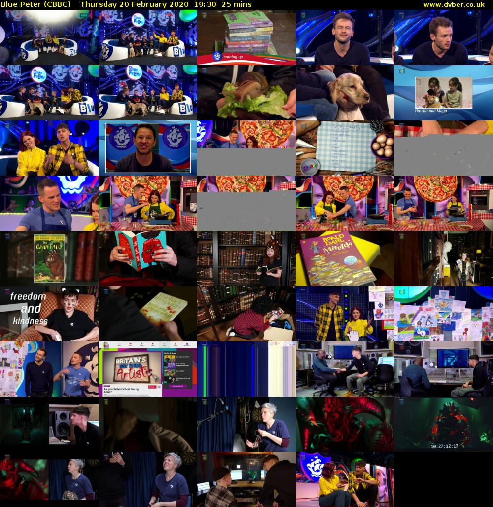Blue Peter (CBBC) Thursday 20 February 2020 19:30 - 19:55