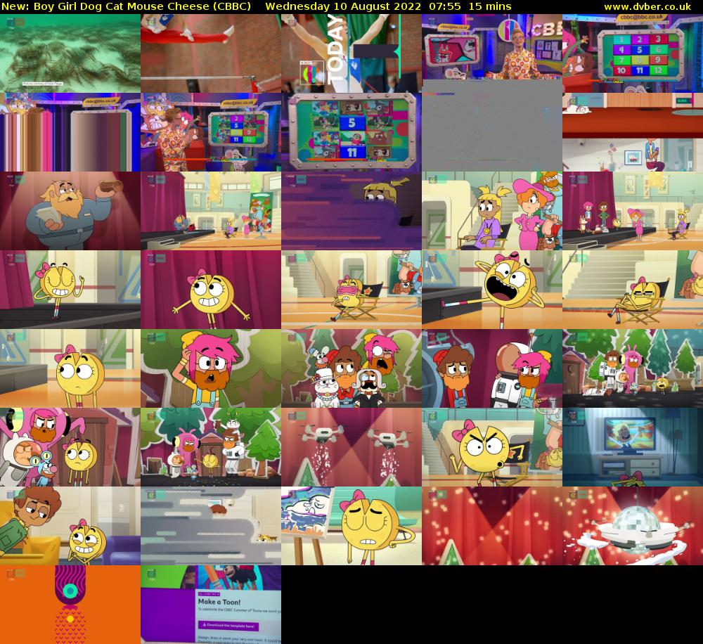 Boy Girl Dog Cat Mouse Cheese (CBBC) Wednesday 10 August 2022 07:55 - 08:10