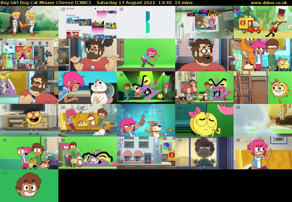Boy Girl Dog Cat Mouse Cheese (CBBC) Saturday 13 August 2022 13:40 - 13:50