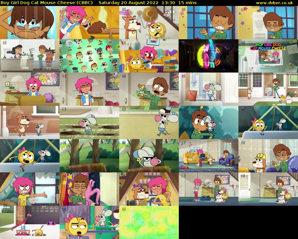 Boy Girl Dog Cat Mouse Cheese (CBBC) Saturday 20 August 2022 13:30 - 13:45
