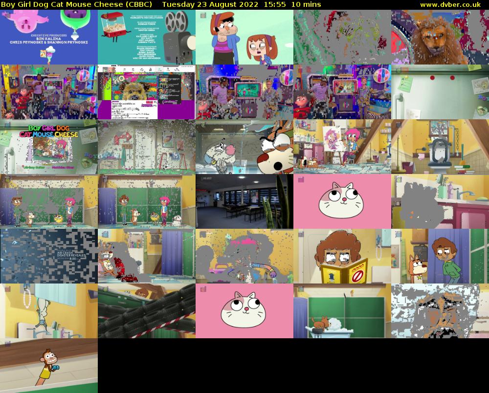 Boy Girl Dog Cat Mouse Cheese (CBBC) Tuesday 23 August 2022 15:55 - 16:05