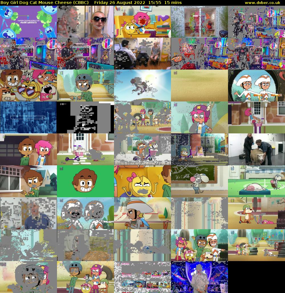 Boy Girl Dog Cat Mouse Cheese (CBBC) Friday 26 August 2022 15:55 - 16:10