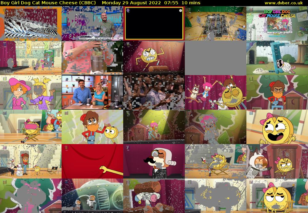 Boy Girl Dog Cat Mouse Cheese (CBBC) Monday 29 August 2022 07:55 - 08:05