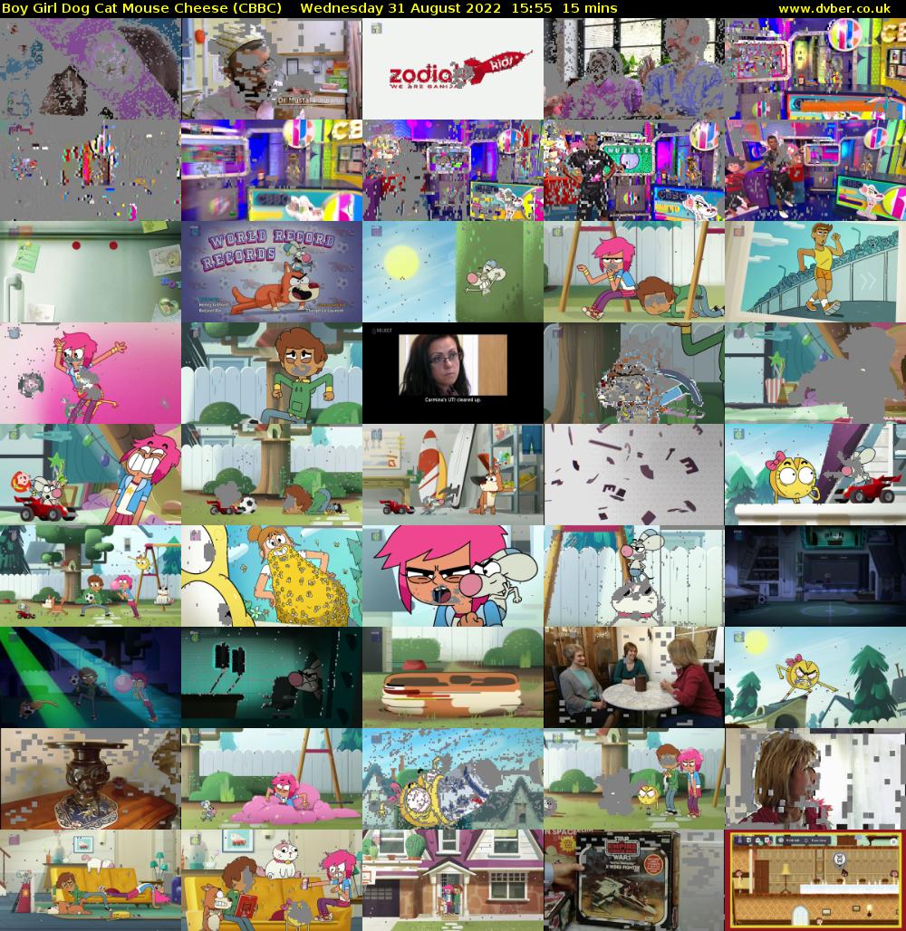 Boy Girl Dog Cat Mouse Cheese (CBBC) Wednesday 31 August 2022 15:55 - 16:10