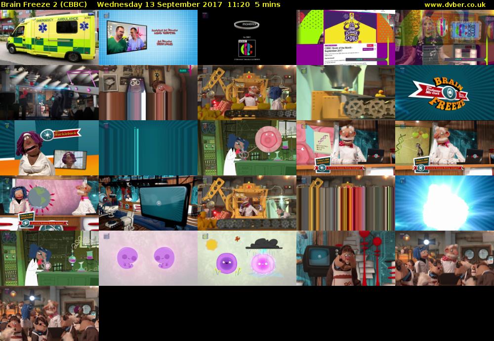 Brain Freeze 2 (CBBC) Wednesday 13 September 2017 11:20 - 11:25