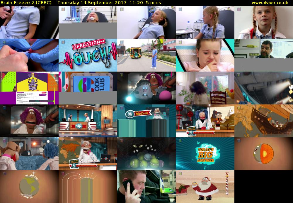 Brain Freeze 2 (CBBC) Thursday 14 September 2017 11:20 - 11:25