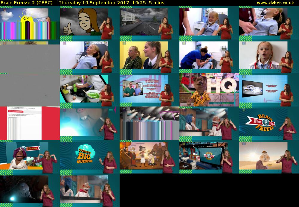 Brain Freeze 2 (CBBC) Thursday 14 September 2017 14:25 - 14:30
