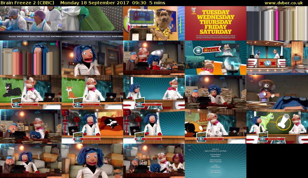 Brain Freeze 2 (CBBC) Monday 18 September 2017 09:30 - 09:35