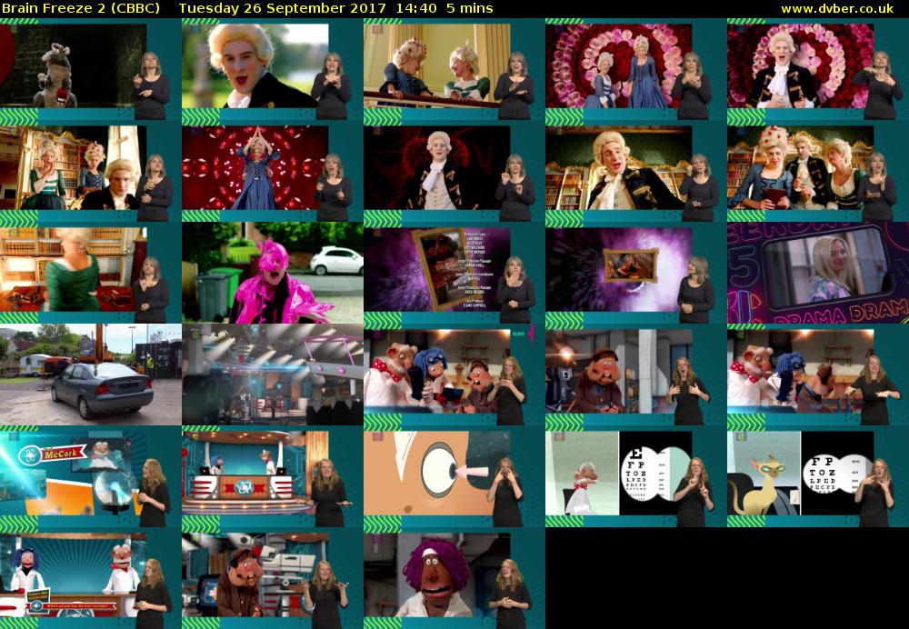 Brain Freeze 2 (CBBC) Tuesday 26 September 2017 14:40 - 14:45