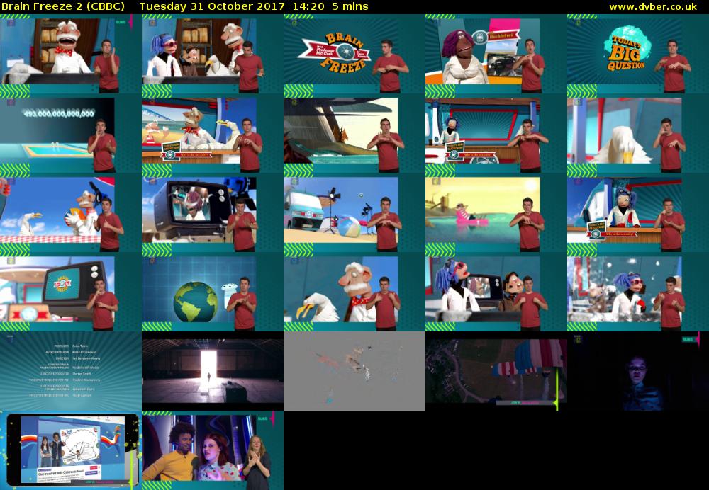Brain Freeze 2 (CBBC) Tuesday 31 October 2017 14:20 - 14:25