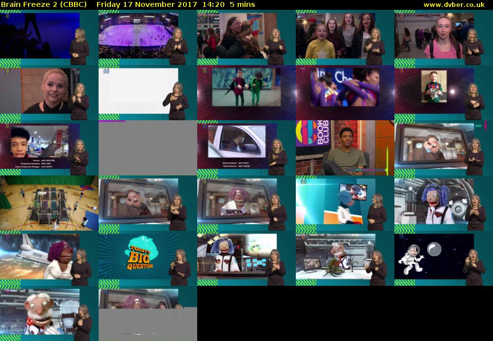 Brain Freeze 2 (CBBC) Friday 17 November 2017 14:20 - 14:25