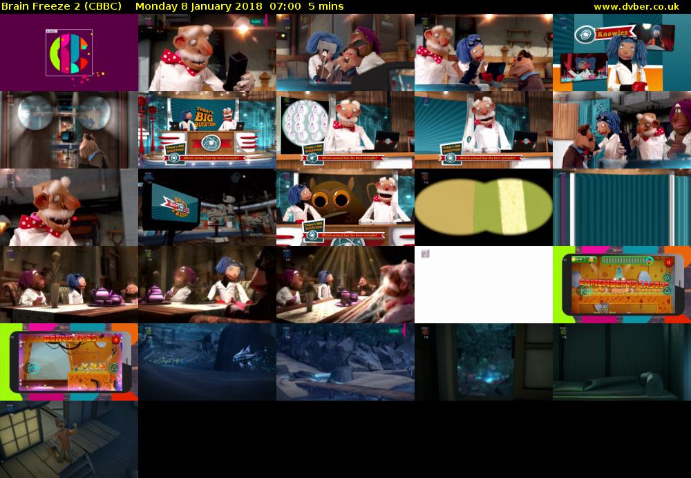 Brain Freeze 2 (CBBC) Monday 8 January 2018 07:00 - 07:05