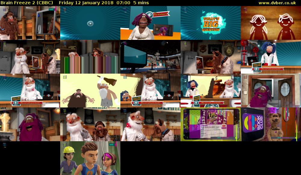 Brain Freeze 2 (CBBC) Friday 12 January 2018 07:00 - 07:05