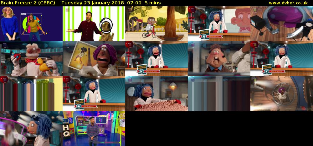 Brain Freeze 2 (CBBC) Tuesday 23 January 2018 07:00 - 07:05