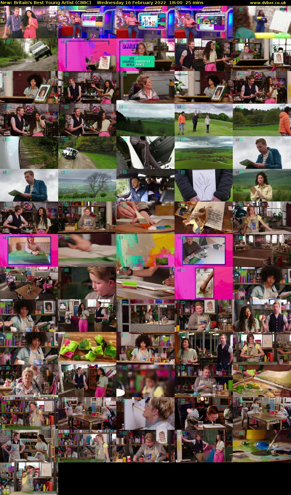 Britain's Best Young Artist (CBBC) Wednesday 16 February 2022 18:00 - 18:25