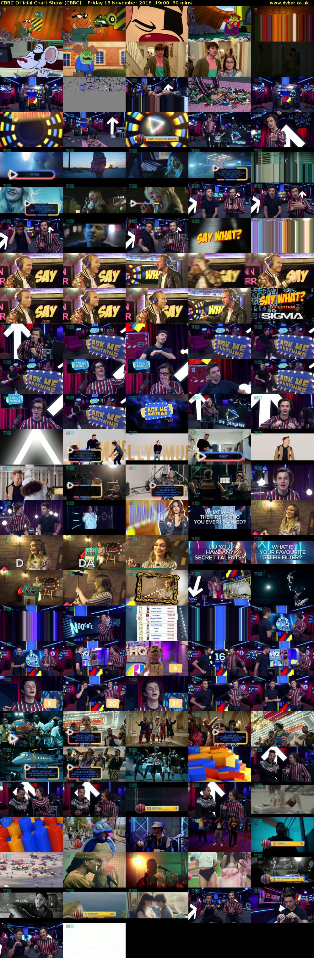 CBBC Official Chart Show (CBBC) Friday 18 November 2016 19:00 - 19:30