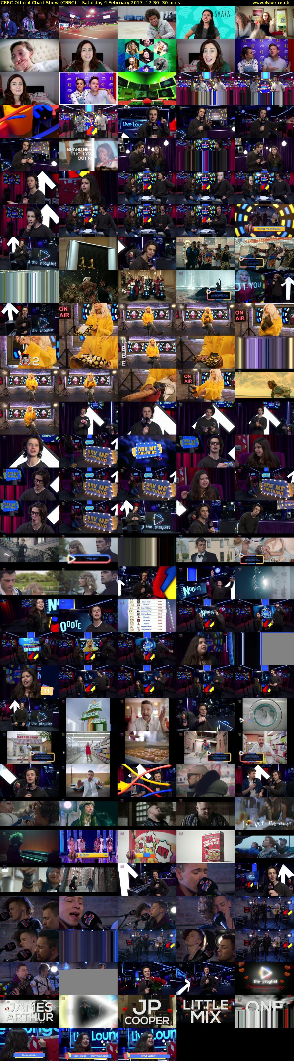 CBBC Official Chart Show (CBBC) Saturday 4 February 2017 17:30 - 18:00