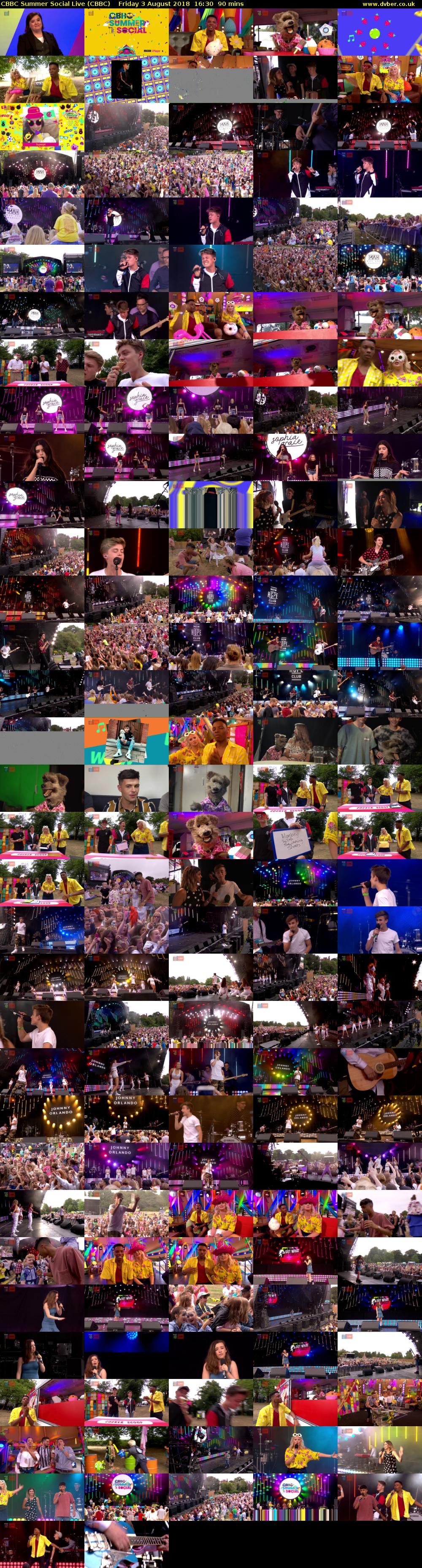 CBBC Summer Social Live (CBBC) Friday 3 August 2018 16:30 - 18:00