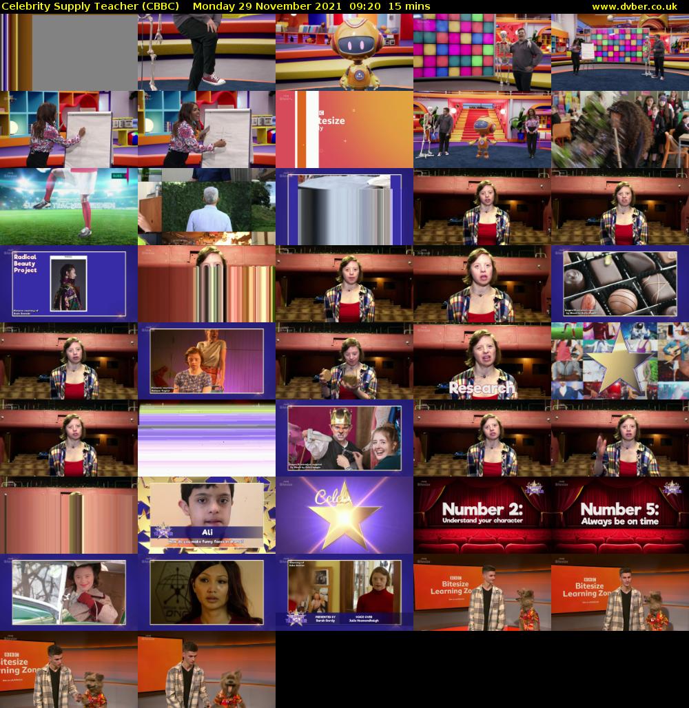 Celebrity Supply Teacher (CBBC) Monday 29 November 2021 09:20 - 09:35