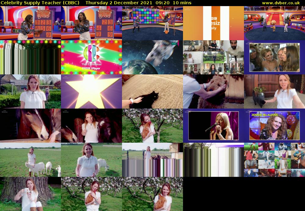 Celebrity Supply Teacher (CBBC) Thursday 2 December 2021 09:20 - 09:30