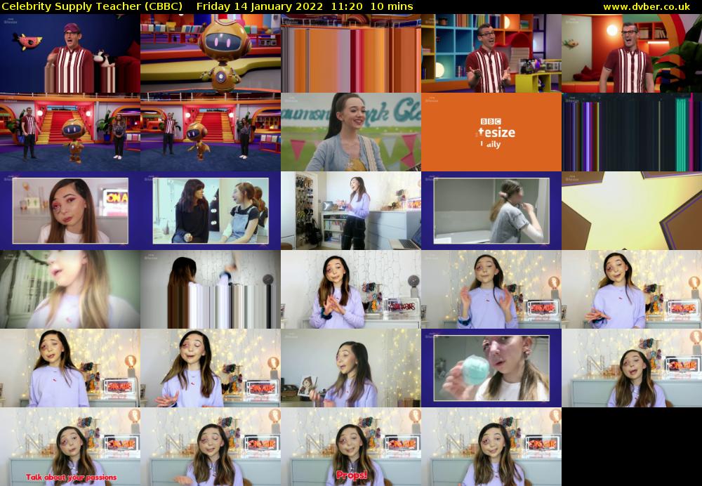 Celebrity Supply Teacher (CBBC) Friday 14 January 2022 11:20 - 11:30