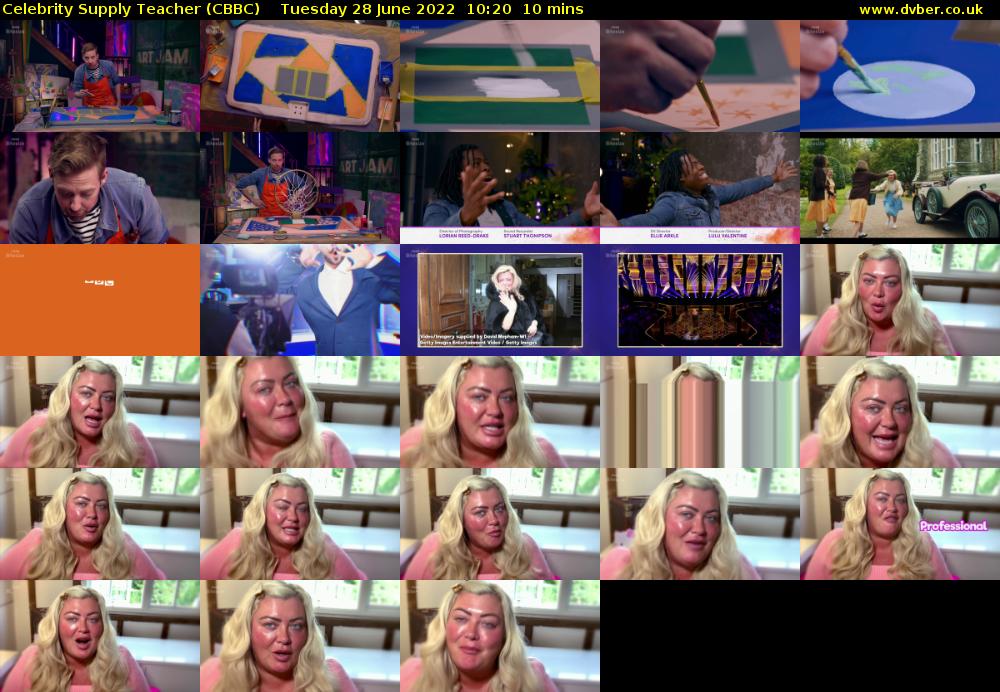 Celebrity Supply Teacher (CBBC) Tuesday 28 June 2022 10:20 - 10:30