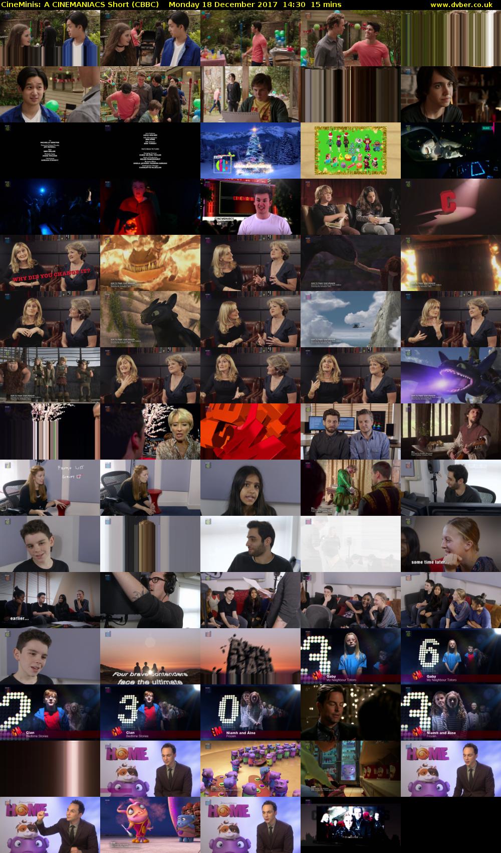 CineMinis: A CINEMANIACS Short (CBBC) Monday 18 December 2017 14:30 - 14:45