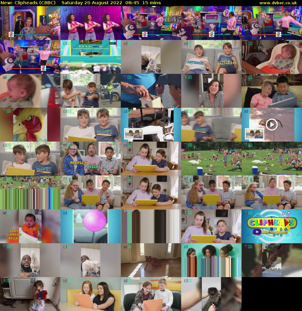 Clipheads (CBBC) Saturday 20 August 2022 08:45 - 09:00