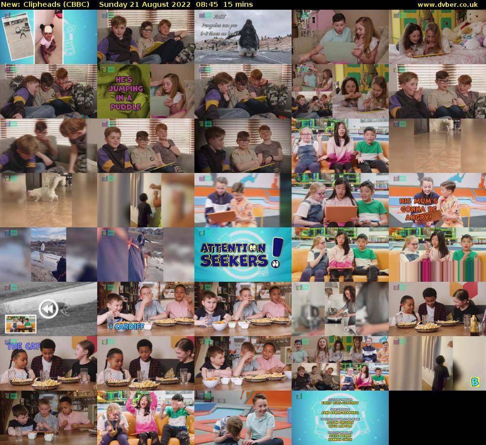 Clipheads (CBBC) Sunday 21 August 2022 08:45 - 09:00