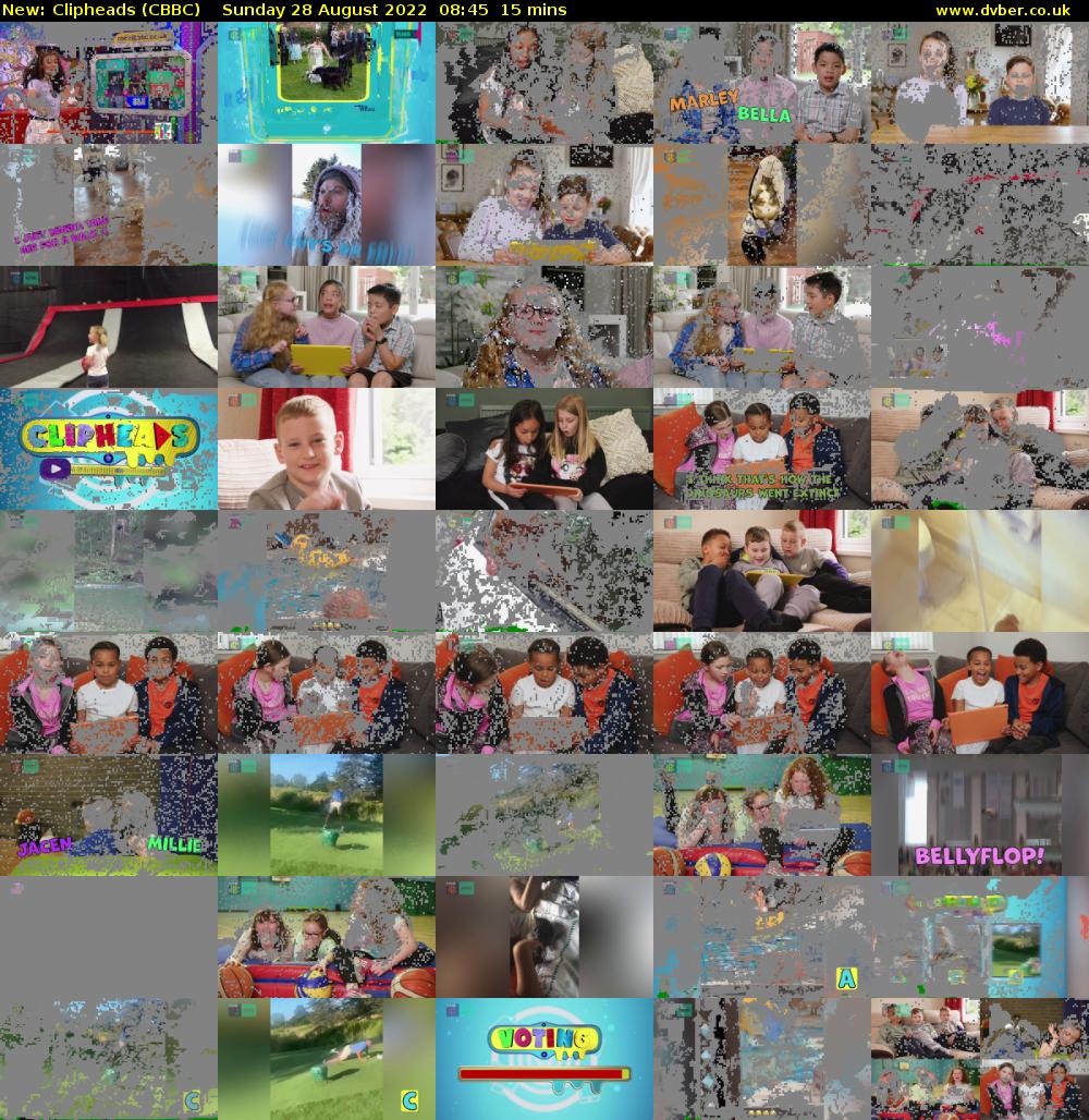 Clipheads (CBBC) Sunday 28 August 2022 08:45 - 09:00