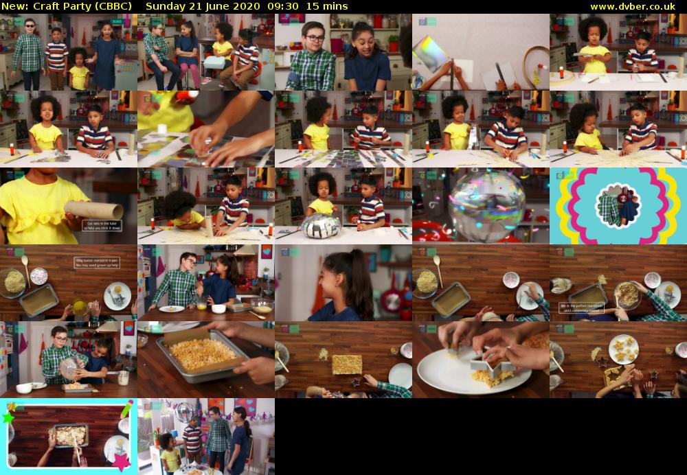 Craft Party (CBBC) Sunday 21 June 2020 09:30 - 09:45