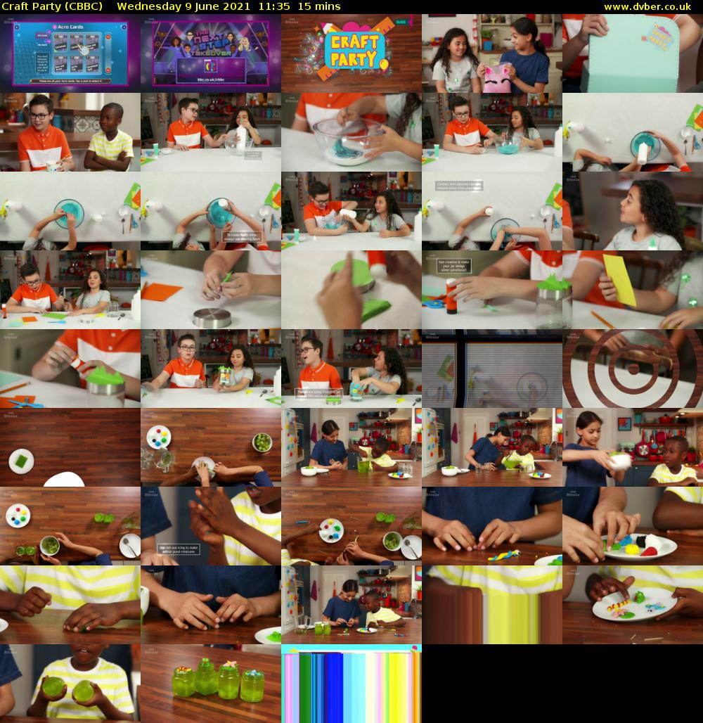 Craft Party (CBBC) Wednesday 9 June 2021 11:35 - 11:50