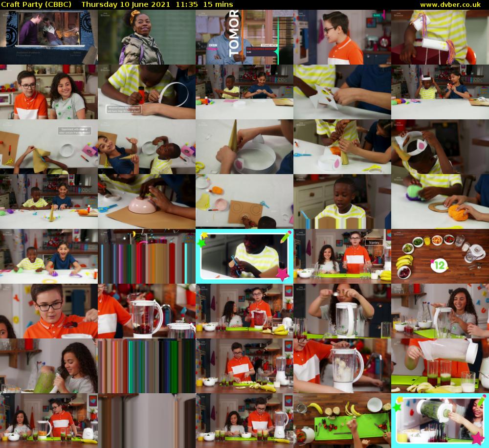 Craft Party (CBBC) Thursday 10 June 2021 11:35 - 11:50