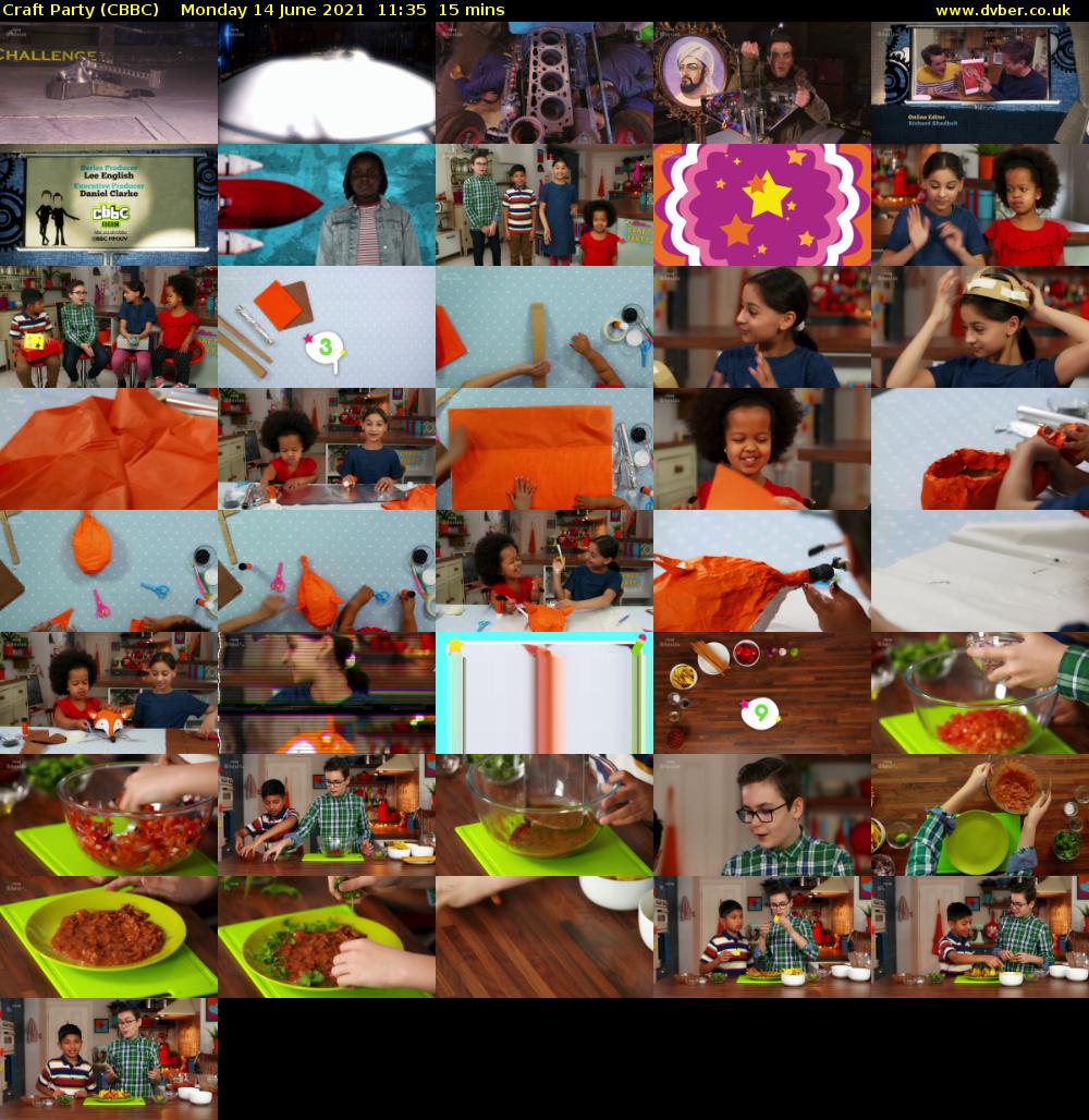 Craft Party (CBBC) Monday 14 June 2021 11:35 - 11:50