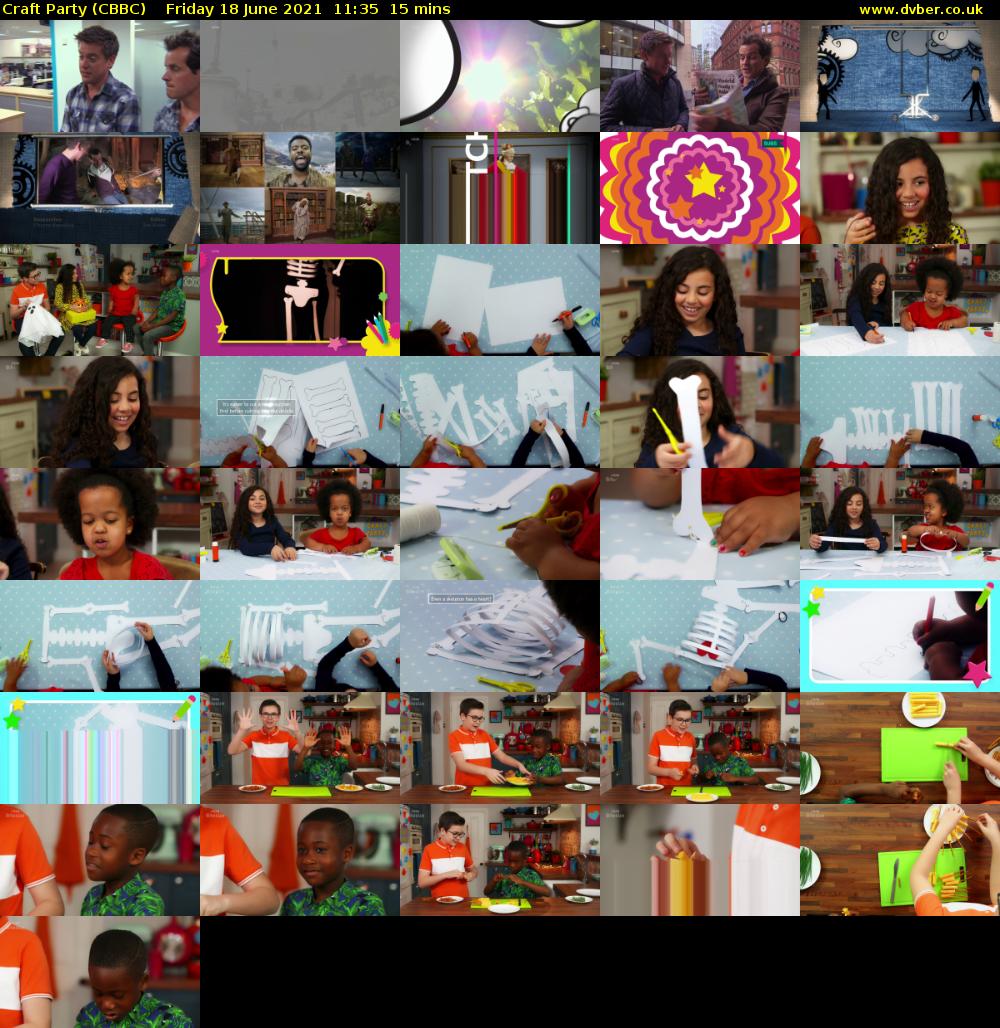 Craft Party (CBBC) Friday 18 June 2021 11:35 - 11:50
