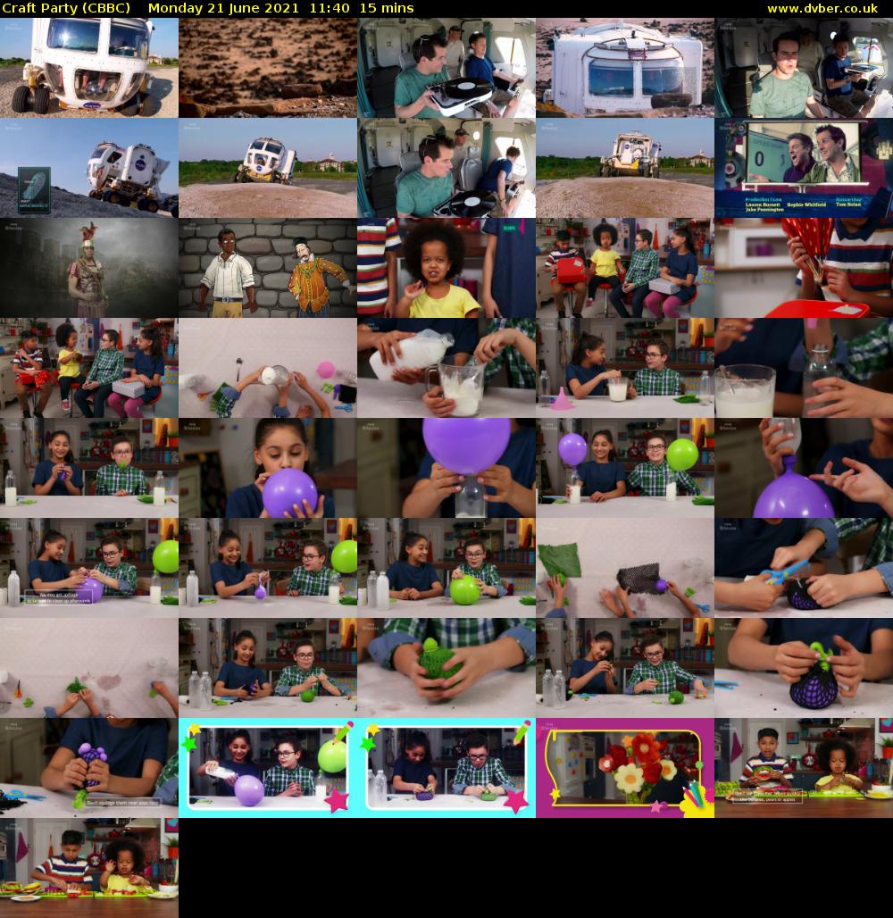 Craft Party (CBBC) Monday 21 June 2021 11:40 - 11:55
