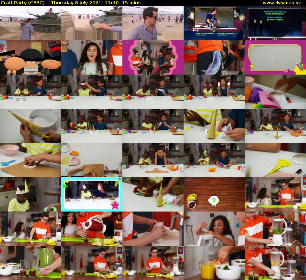 Craft Party (CBBC) Thursday 8 July 2021 11:40 - 11:55