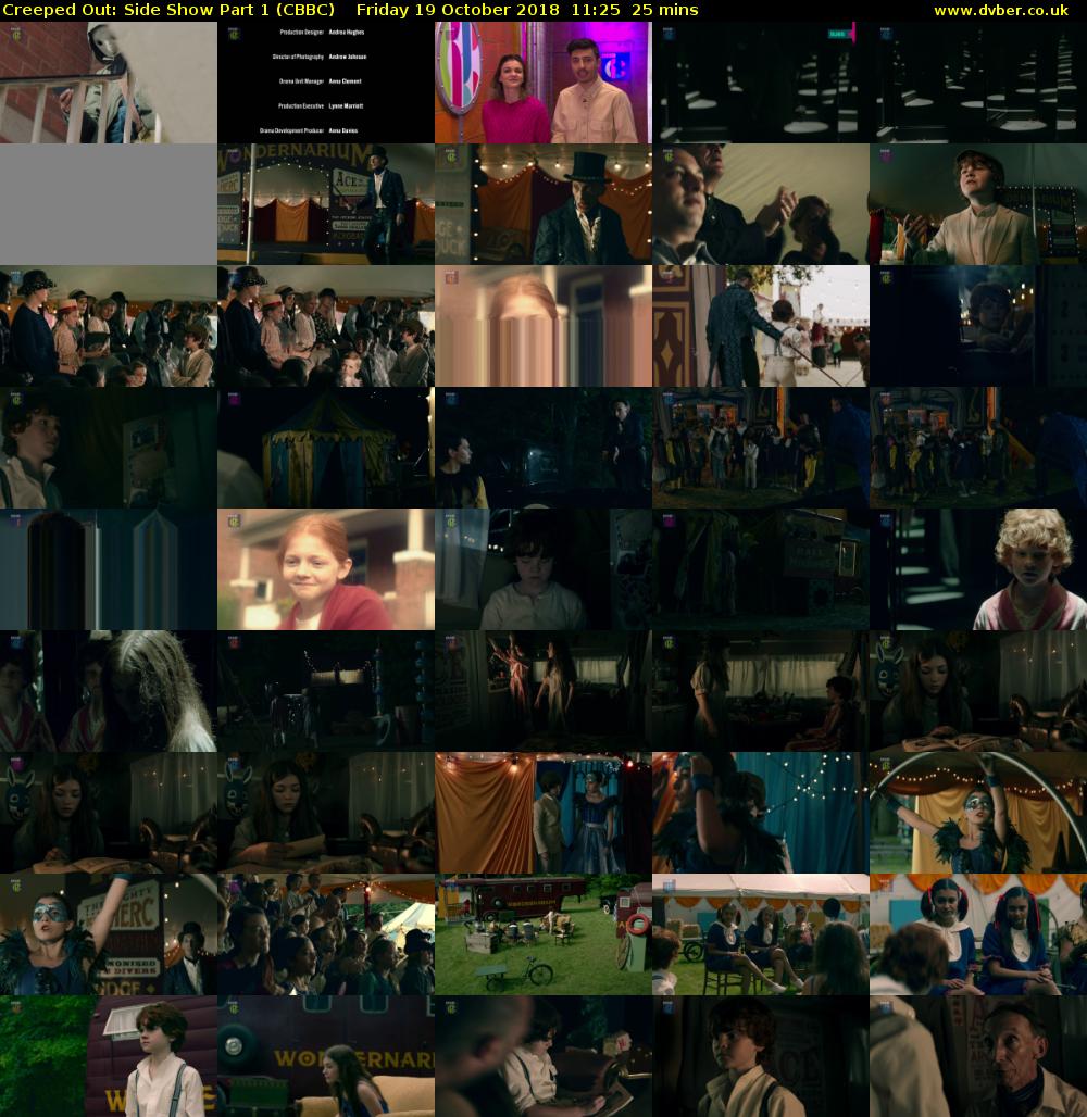 Creeped Out: Side Show Part 1 (CBBC) Friday 19 October 2018 11:25 - 11:50