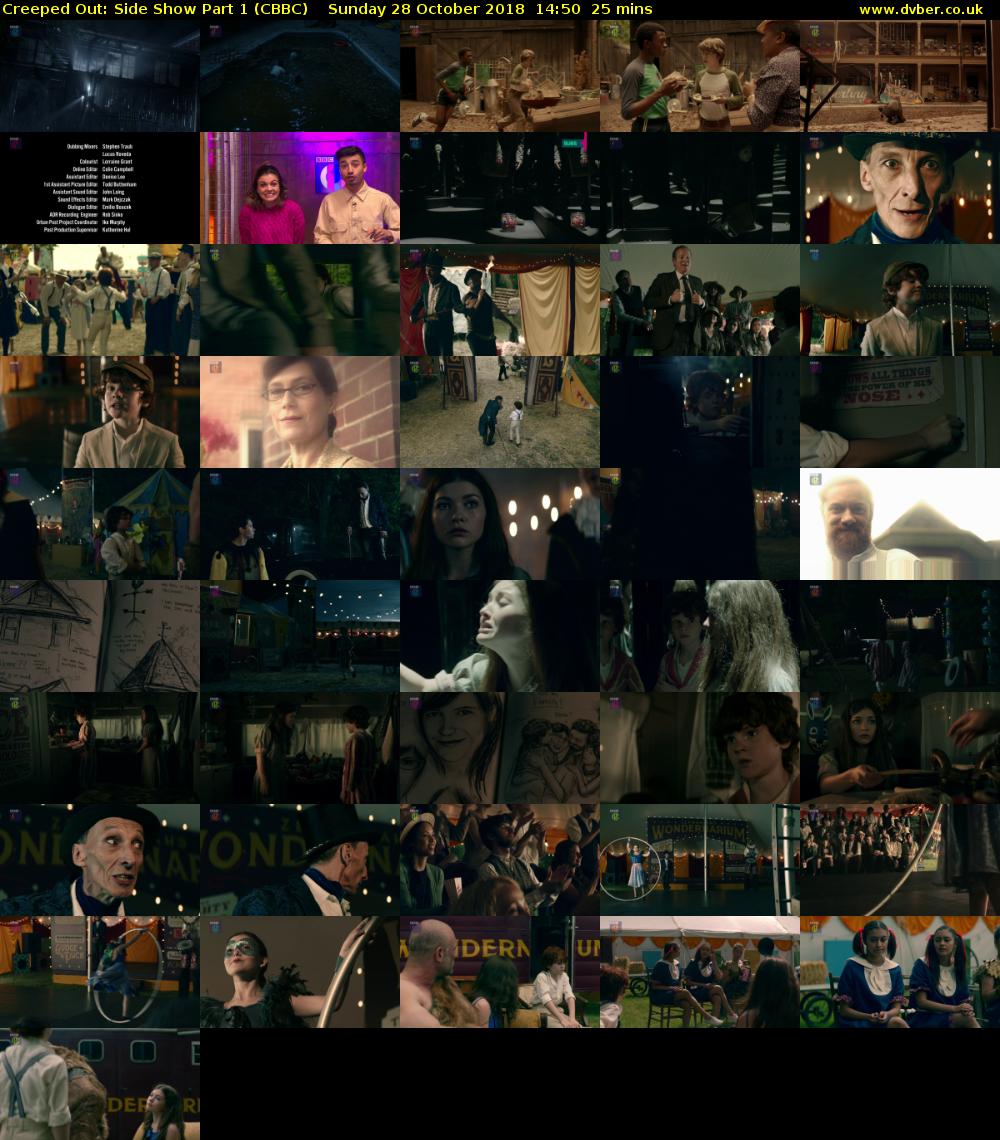 Creeped Out: Side Show Part 1 (CBBC) Sunday 28 October 2018 14:50 - 15:15