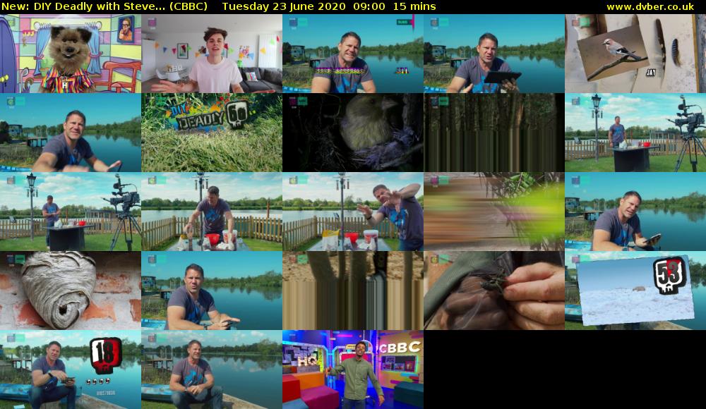 DIY Deadly with Steve... (CBBC) Tuesday 23 June 2020 09:00 - 09:15