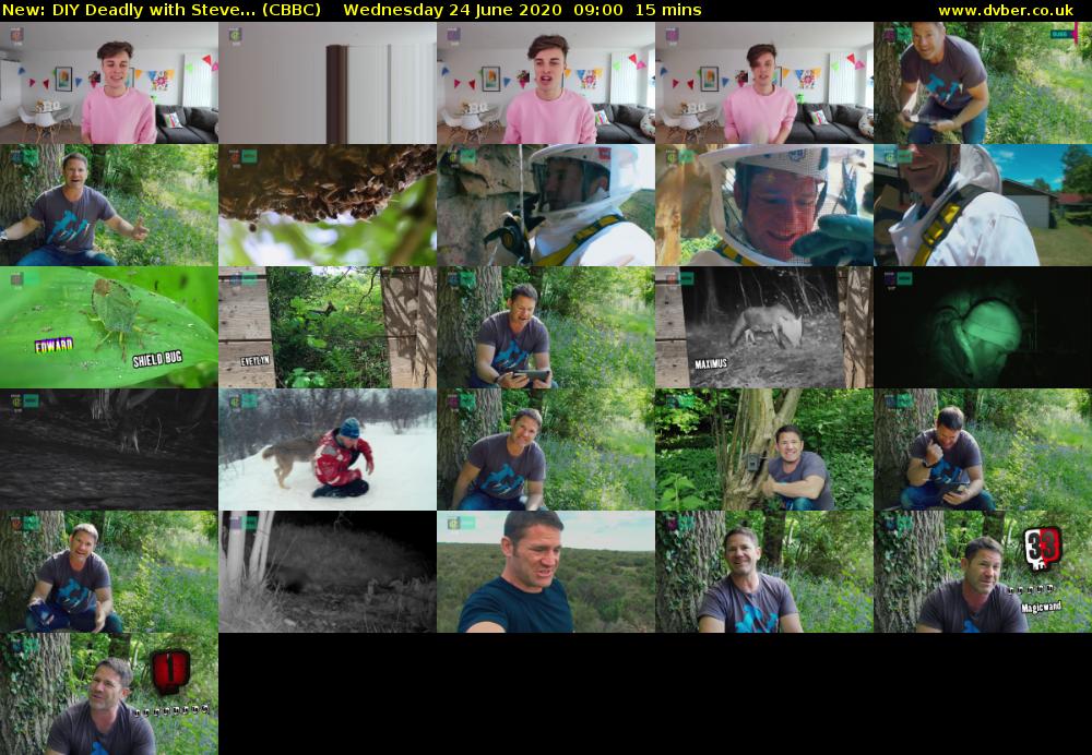 DIY Deadly with Steve... (CBBC) Wednesday 24 June 2020 09:00 - 09:15