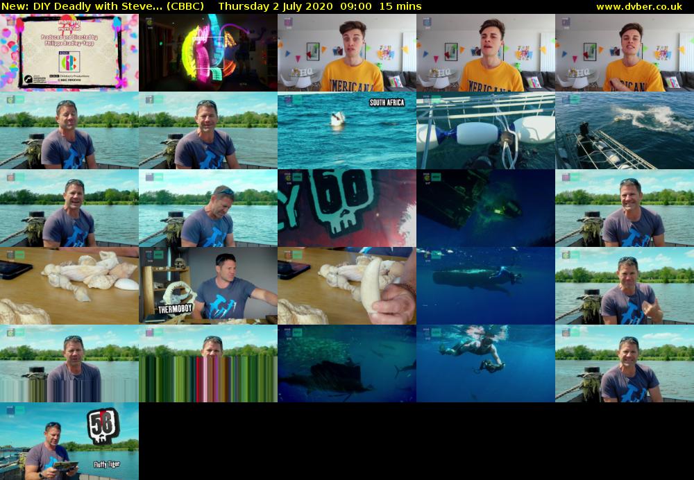 DIY Deadly with Steve... (CBBC) Thursday 2 July 2020 09:00 - 09:15