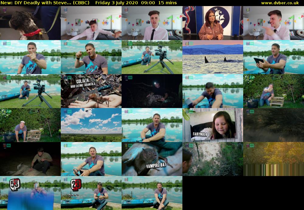 DIY Deadly with Steve... (CBBC) Friday 3 July 2020 09:00 - 09:15