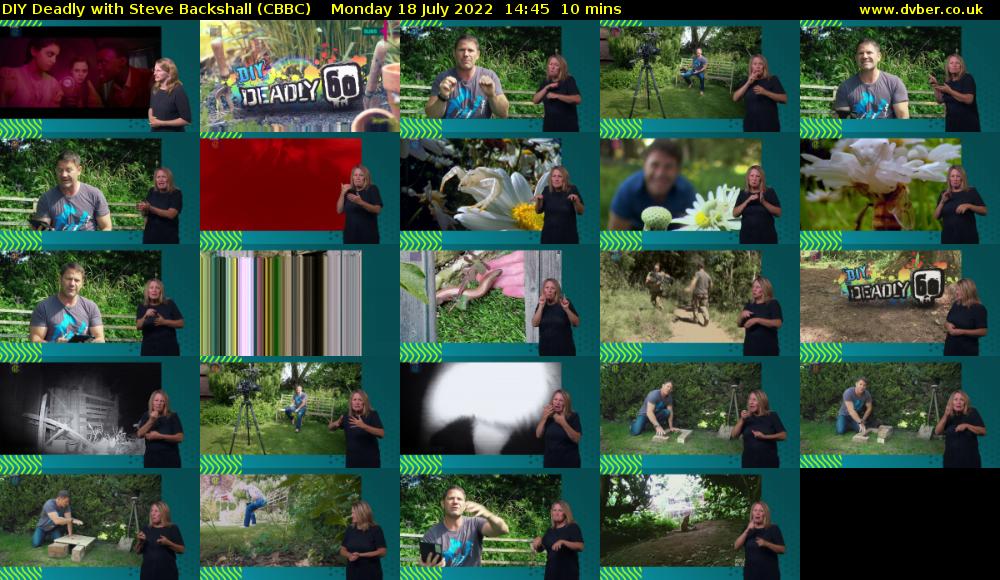 DIY Deadly with Steve Backshall (CBBC) Monday 18 July 2022 14:45 - 14:55