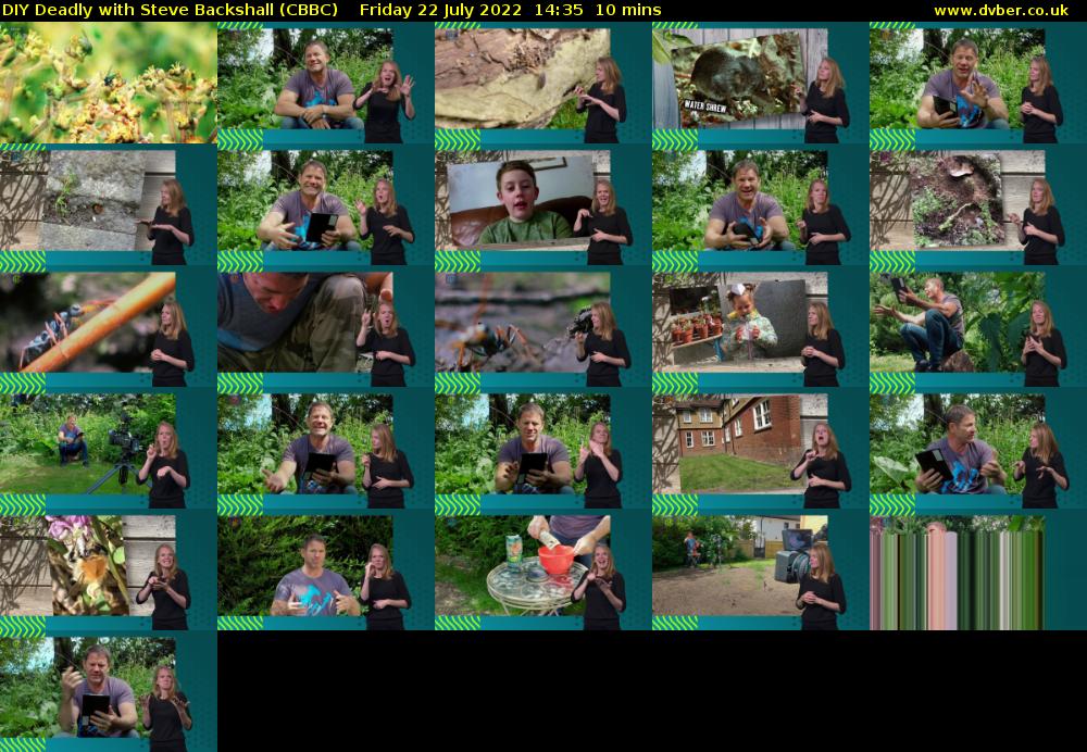DIY Deadly with Steve Backshall (CBBC) Friday 22 July 2022 14:35 - 14:45