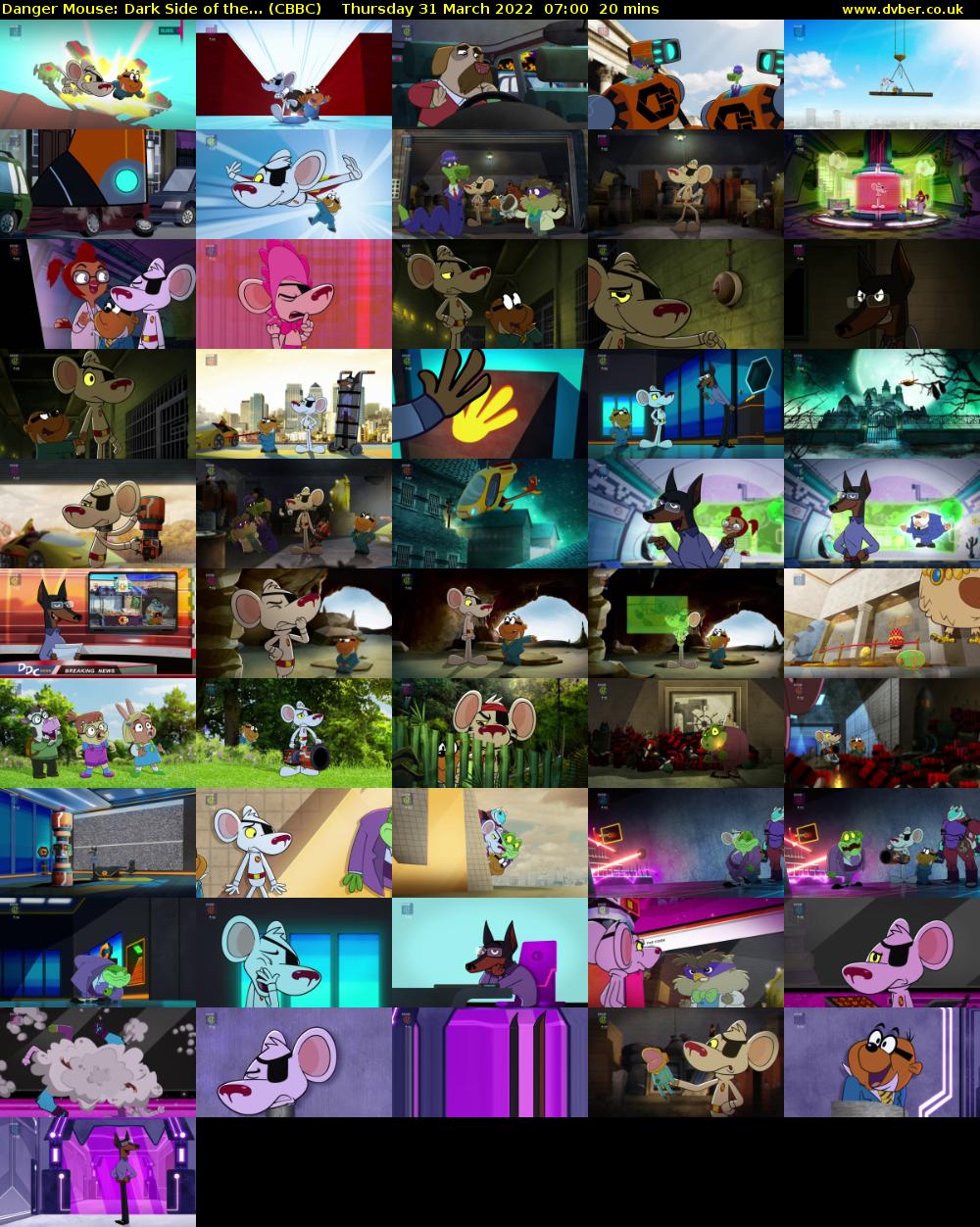 Danger Mouse: Dark Side of the... (CBBC) Thursday 31 March 2022 07:00 - 07:20