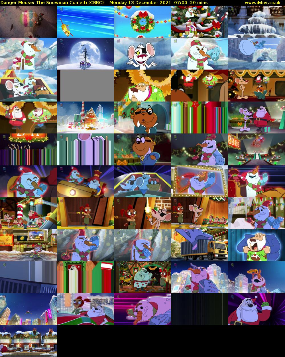 Danger Mouse: The Snowman Cometh (CBBC) Monday 13 December 2021 07:00 - 07:20