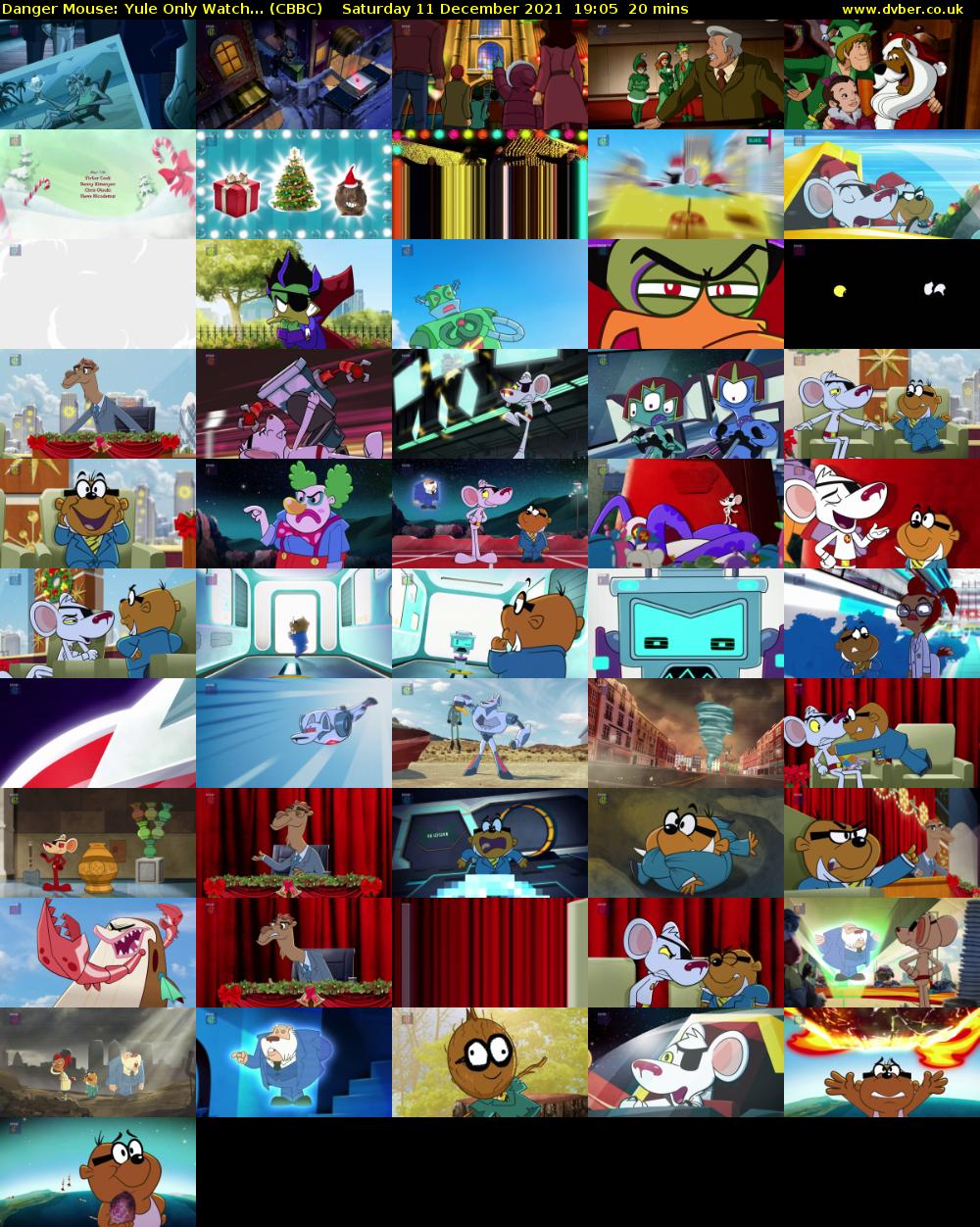 Danger Mouse: Yule Only Watch... (CBBC) Saturday 11 December 2021 19:05 - 19:25