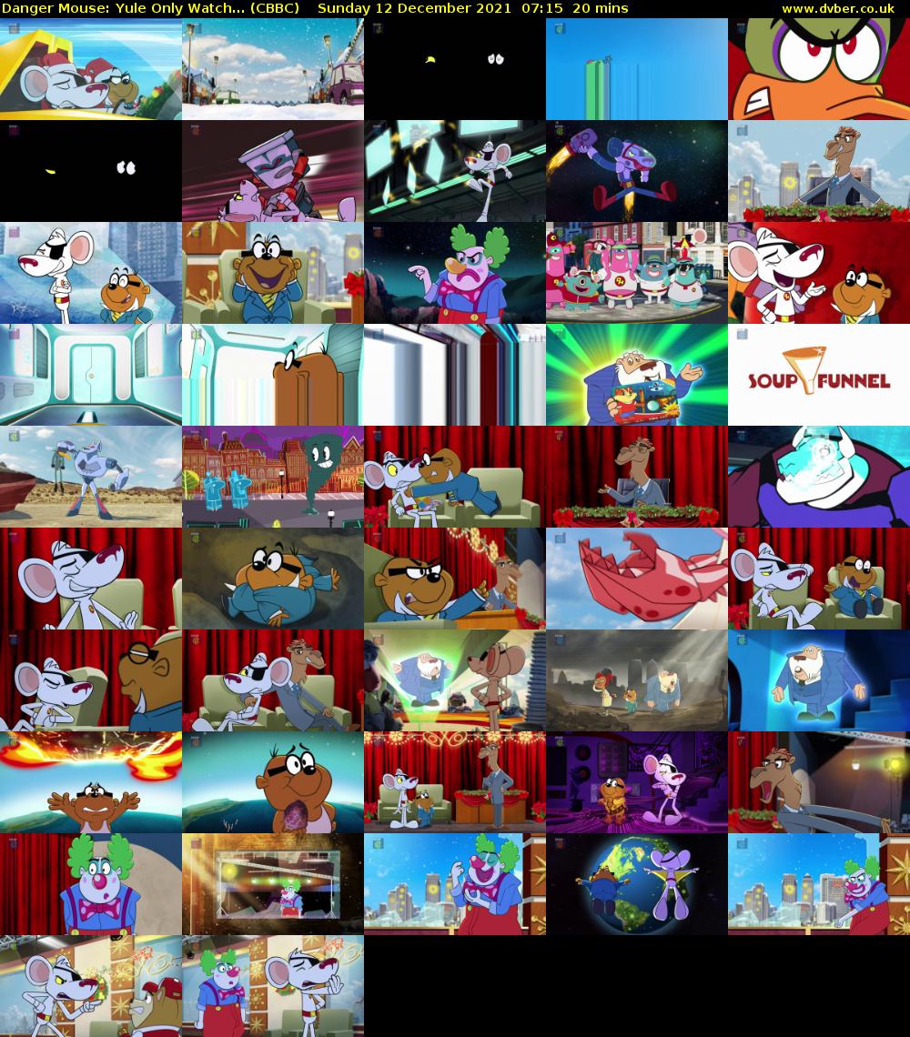 Danger Mouse: Yule Only Watch... (CBBC) Sunday 12 December 2021 07:15 - 07:35