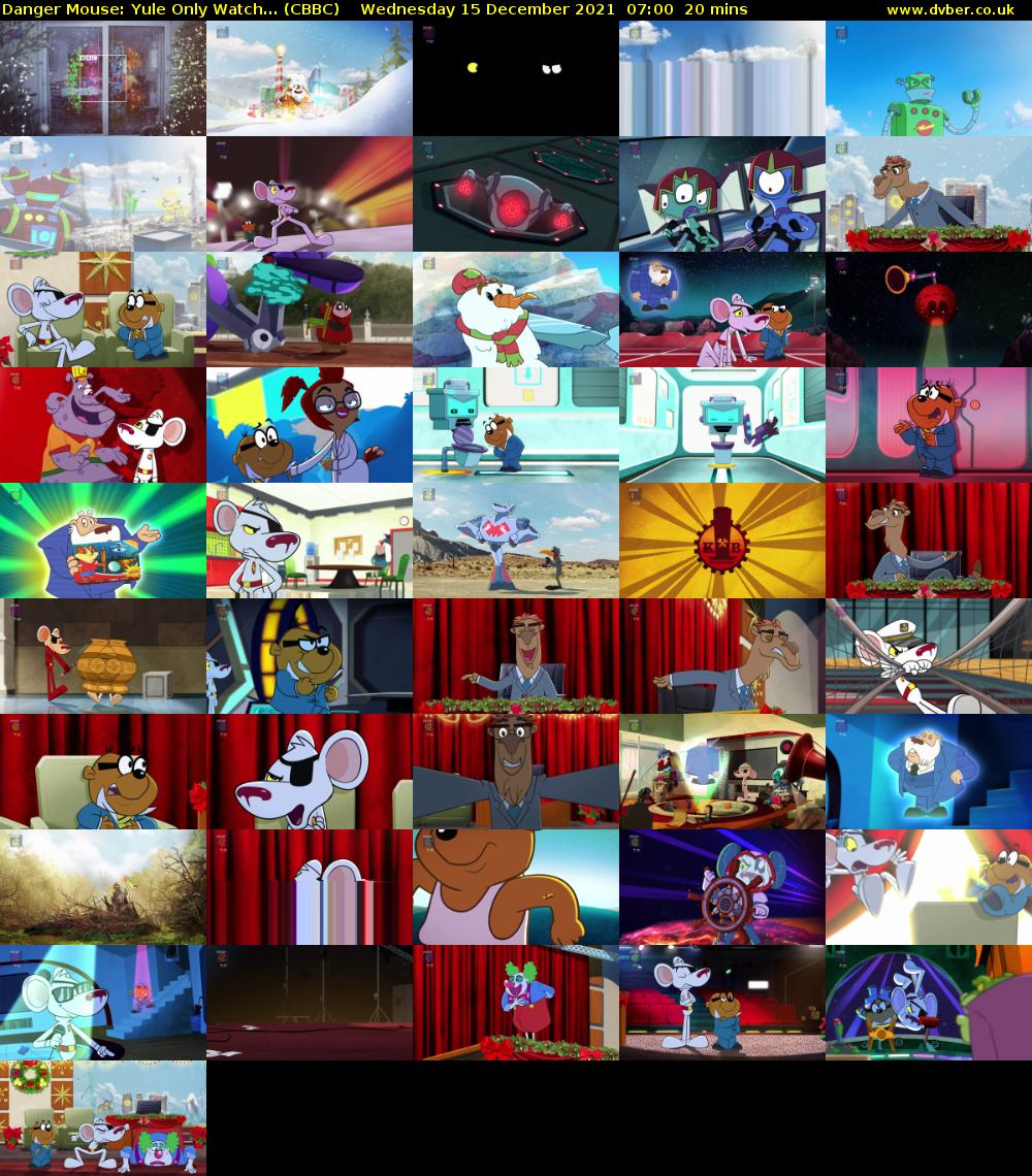 Danger Mouse: Yule Only Watch... (CBBC) Wednesday 15 December 2021 07:00 - 07:20
